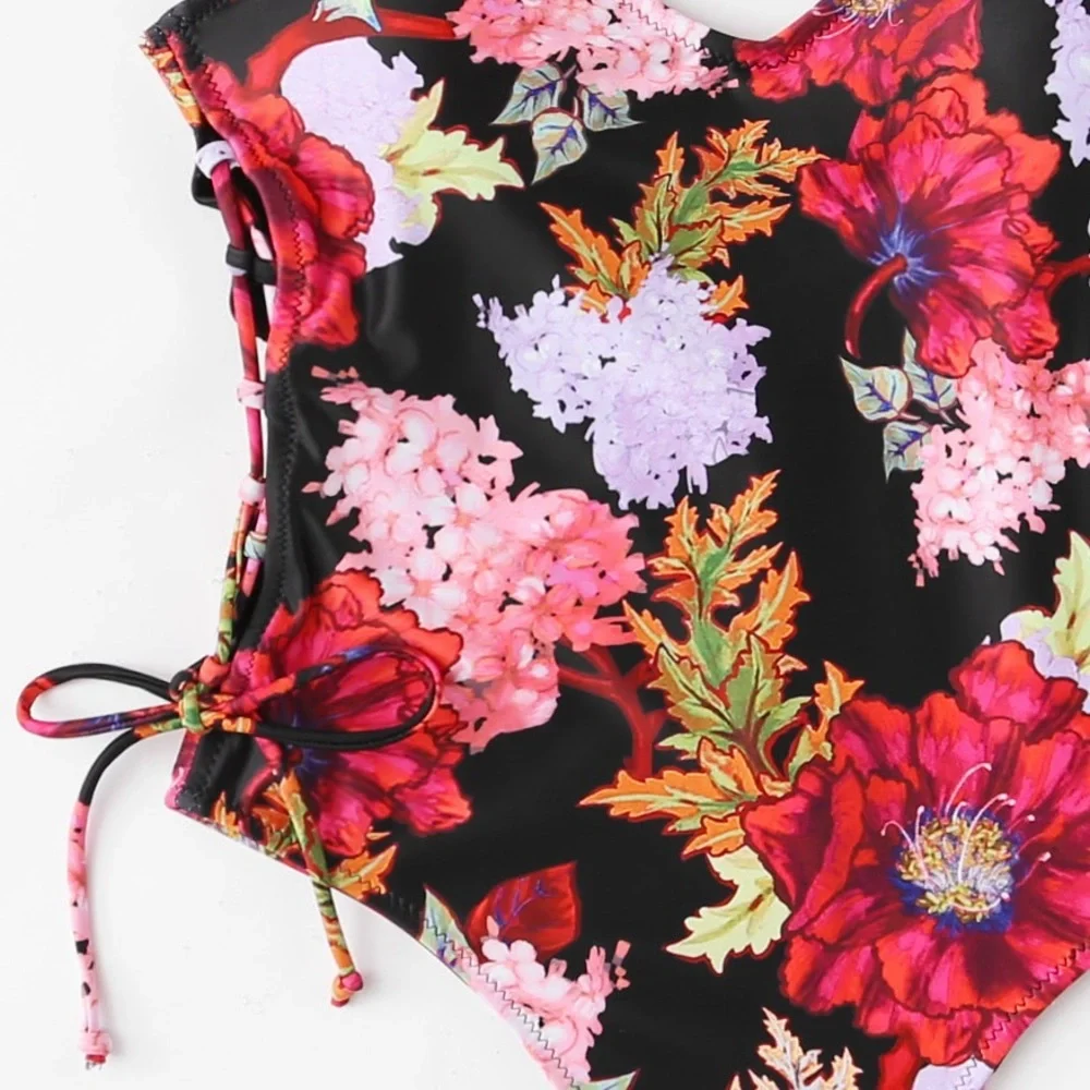 ⚡️⚡️🆕💝Vibrant floral side tie up one piece